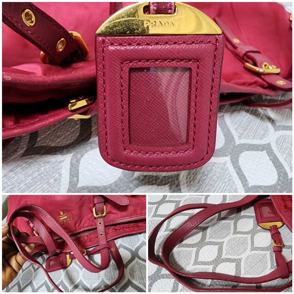 Prada Saffiano Leather Tote Bag Pink - Picture 11 of 13